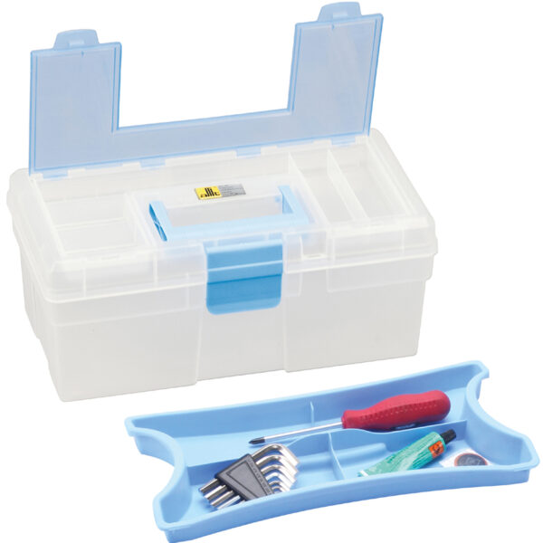 allit opbergkoffer McPlus Clear 12.5, PP, blauw