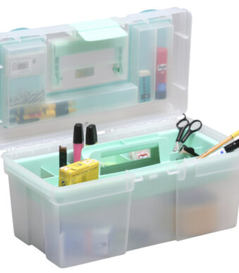 allit opbergkoffer McPlus Clear 16, PP, groen