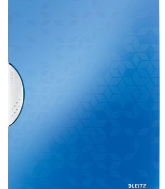 LEITZ klemhechtmap WOW Colorclip, DIN A4, PP, blauw-metallic