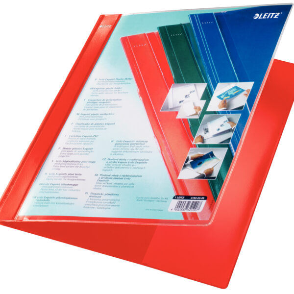 LEITZ Exquisit snelhechter met presentatie-insteektas, rood