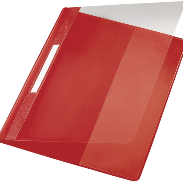 LEITZ snelhechter Exquisit, DIN A4 overmaats, PVC, rood