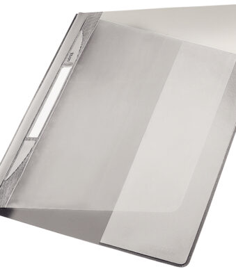 LEITZ snelhechter Exquisit, DIN A4 overmaats, PVC, grijs