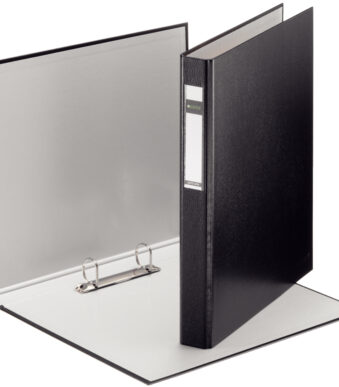 LEITZ ringband Standaard, DIN A4 extra breed, zwart, rug 41 mm, 2-rings D-mechaniek