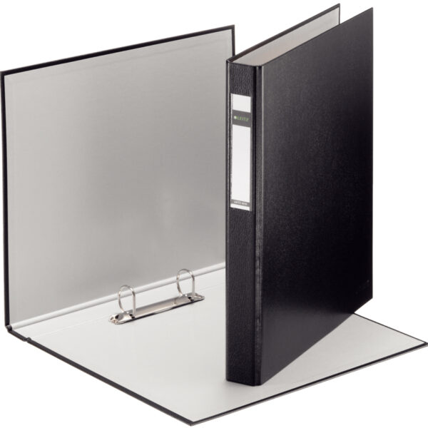 LEITZ ringband Standaard, DIN A4 extra breed, zwart, rug 41 mm, 2-rings D-mechaniek
