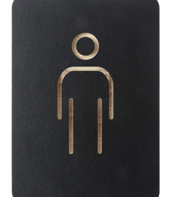 EUROPEL pictogram 'WC Heren', zwart