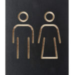 EUROPEL pictogram 'WC Heren en Dames', zwart