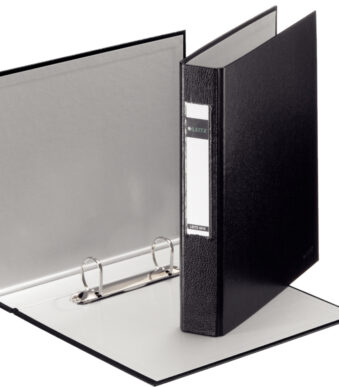 LEITZ ringband Standaard, DIN A5, zwart, rug 37 mm, 2-rings D-mechaniek
