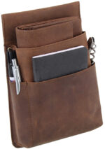 Alassio gordeltas voor kelnerportemonnee, Jagersleer, bruin