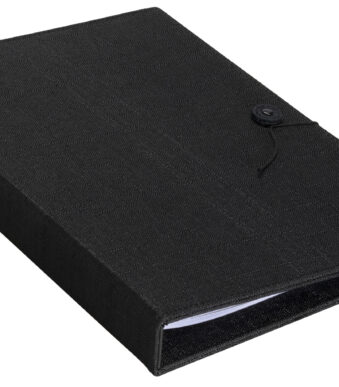 EUROPEL menukaart-map LINNEN, DIN A4, zwart