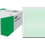 sigel DIN-kettingpapier, 375 mm x 12´ (30,48 cm), 1-voud, groen gestreept