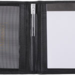 Alassio notitieblok-etui ´MONZA´, leer, zwart