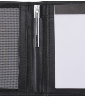 Alassio notitieblok-etui ´MONZA´, leer, zwart