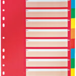 LEITZ kartonnen tabbladen, blanco, A4, 10-delig, meerkleurig