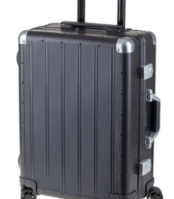 Aluminium reistrolley, zwart mat