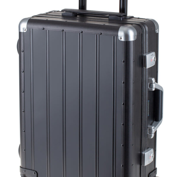 Aluminium reistrolley, zwart mat