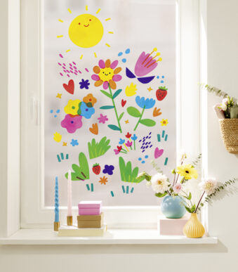 Gekleurde raamfolie, gemengde kleuren, 230 x 330 mm