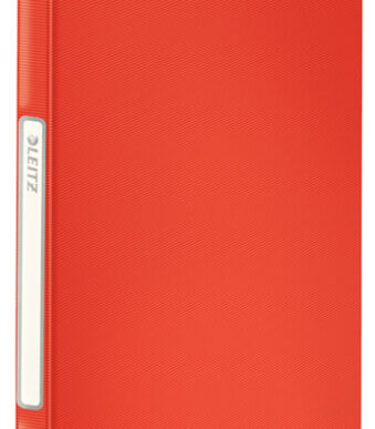 LEITZ zichtmap Solid, A4, PP, met 20 zichttassen, lichtrood