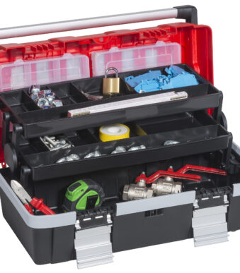 allit gereedschapkoffer McPlus Alu >C< 18, PP, rood/zwart