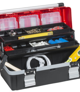 allit gereedschapkoffer McPlus Alu >C< 22, PP, rood/zwart