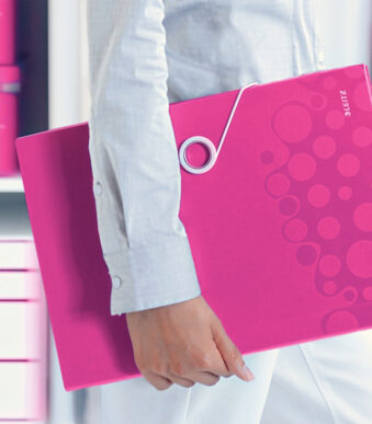 LEITZ projectmap WOW, A4, PP, 6 vakken, roze