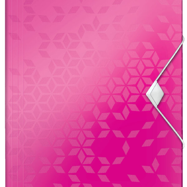 LEITZ hoekspanmap WOW, DIN A4, PP, roze