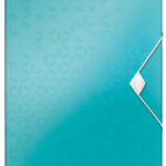 LEITZ hoekspanmap WOW, DIN A4, PP, ijsblauw