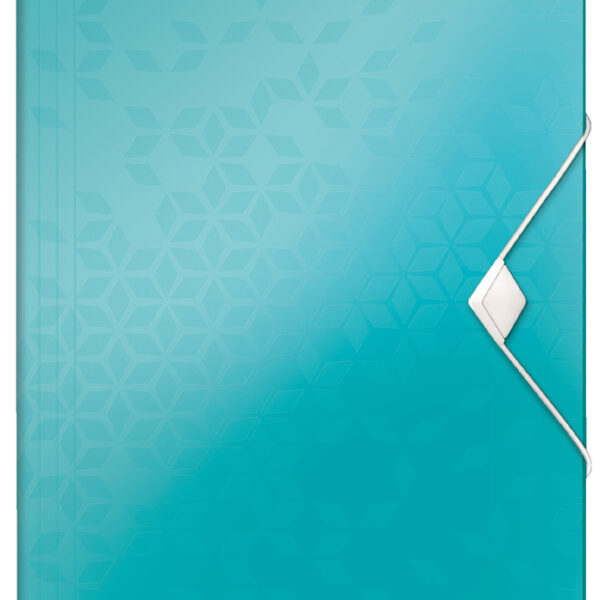 LEITZ hoekspanmap WOW, DIN A4, PP, ijsblauw