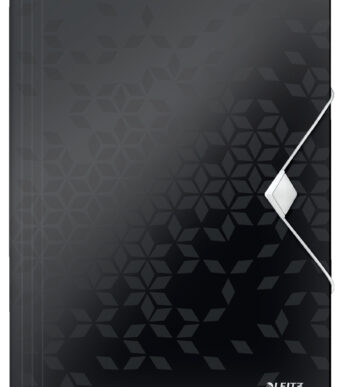 LEITZ hoekspanmap WOW, DIN A4, PP, zwart