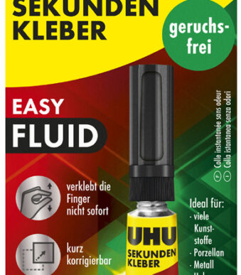 UHU secondenlijm EASY, oplosmiddelvrij, 3 g in tube