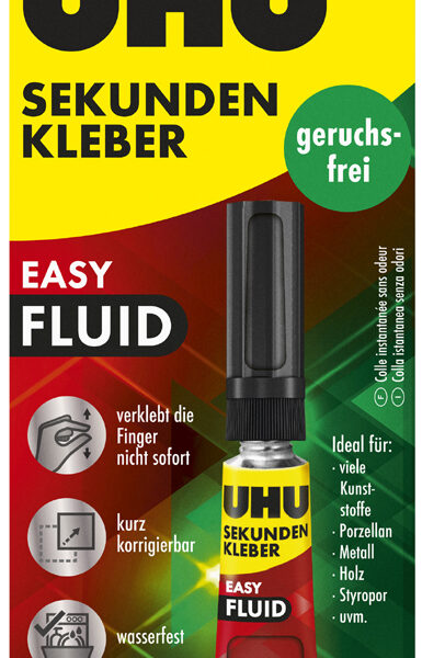 UHU secondenlijm EASY, oplosmiddelvrij, 3 g in tube
