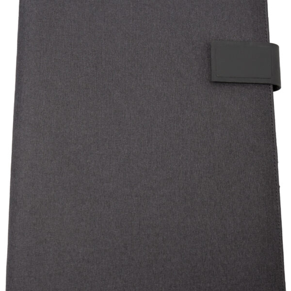 STOP schrijfmap RPET MOOREA met flap, A4, gerecycled PET, antraciet