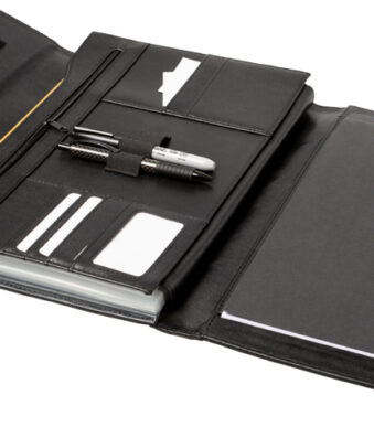 STOP schrijf- en opbergmap RPET BALI, A4, gerecycled PET, antraciet