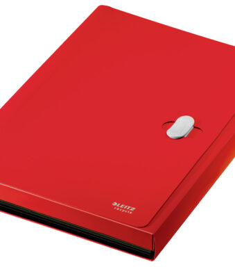 LEITZ vakkenmap Recycle, A4, PP, 6 vakken, rood