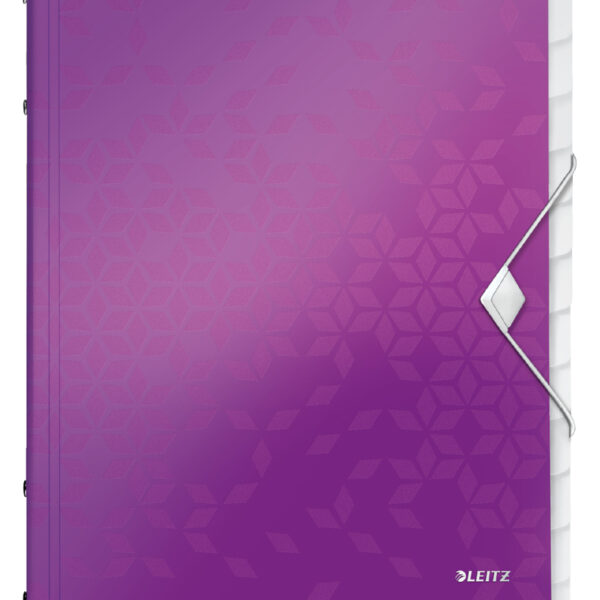 LEITZ sorteermap WOW, DIN A4, PP, 12 vakken, violet