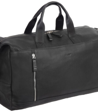 Lederen weekendtas TORO, zwart