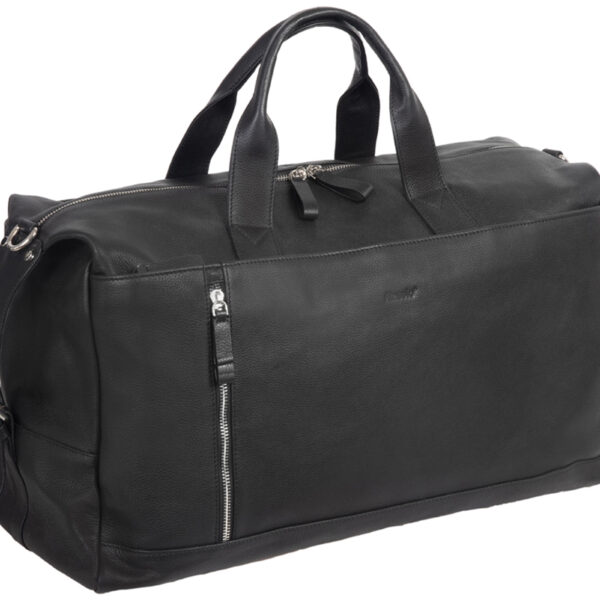 Lederen weekendtas TORO, zwart