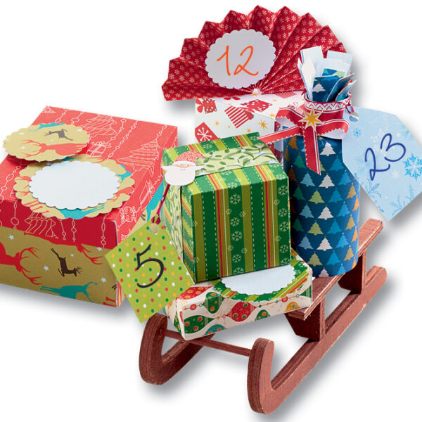 Kartonnen blok 'Kerst III' met motieven, 240 x 340 mm