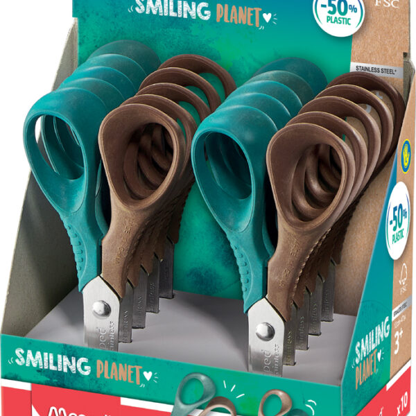 Maped knutselschaar VIVO SMILING PLANET, linkshandig, rond, 120 mm, 10 stuks in display
