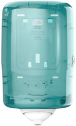 Tork Reflex-dispenser voor in rol gedraaide reinigingsdoeken Mini, turkoois/wit