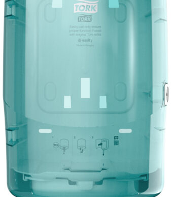 Tork Reflex-dispenser voor in rol gedraaide reinigingsdoeken Mini, turkoois/wit