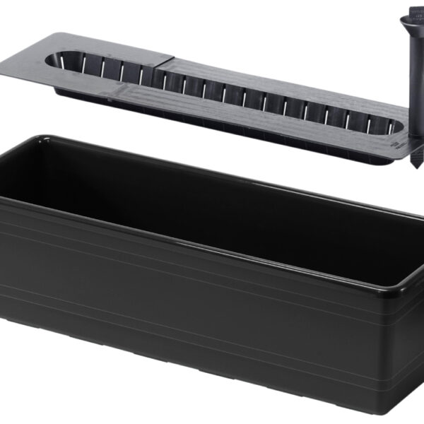 orthex bloembak / plantenbak BALCONY, breedte: 550 mm, zwart