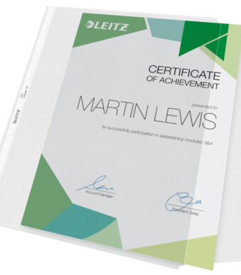 LEITZ brochurehoes met klep, A4, PP, generfd, 0,12 mm