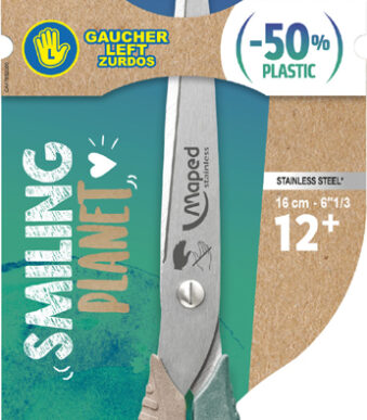 Maped schaar SMILING PLANET, rond, 160 mm, voor linkshandig