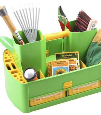 allit gereedschapbak voor de tuin GardenAid >W< 19/62, groen/geel