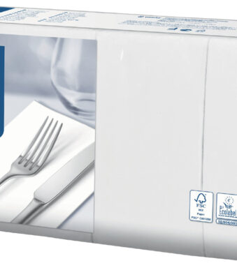 TORK Bistro-servetten SOFT, 328 x 325 mm, 2-laags, wit