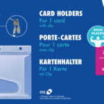 AVERY pashouder met clip, transparant, 54 x 85 mm