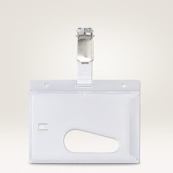 AVERY pashouder met clip, transparant, 54 x 85 mm