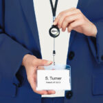 AVERY textiellint/keycord met oprolmechanisme, zwart
