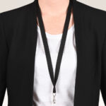 AVERY textiellint / keycord, van rPET, 440 x 15 mm, zwart