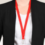 AVERY textiellint / keycord, van rPET, 440 x 15 mm, rood